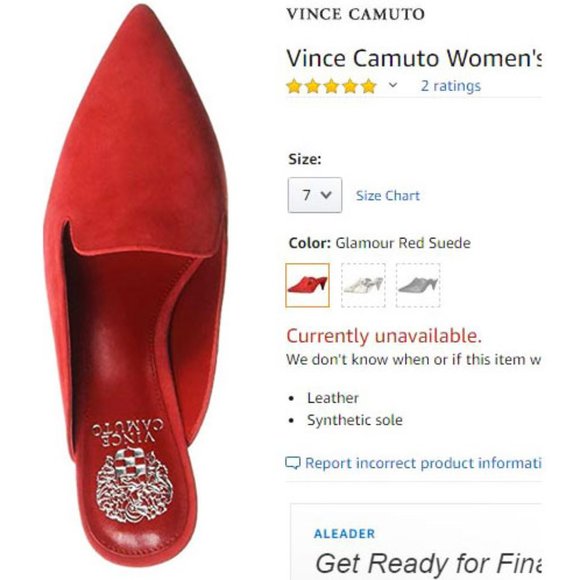 Vince Camuto red mules - Picture 7 of 8